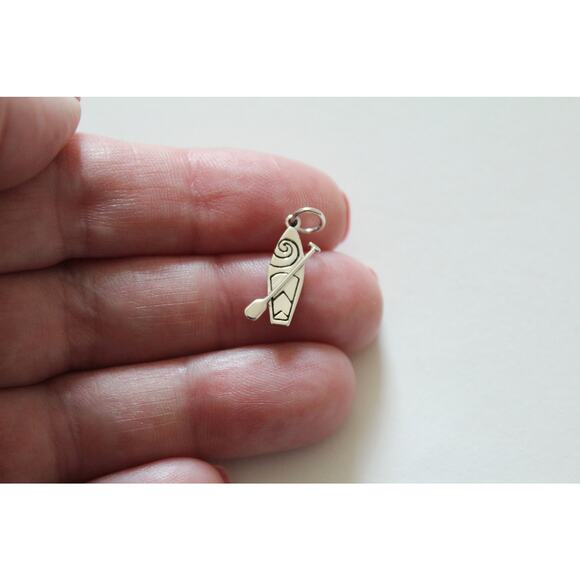 Sterling Silver Stand Up Paddle Board Necklace, Stand Up Paddle Board Necklace - Picture 1 of 4